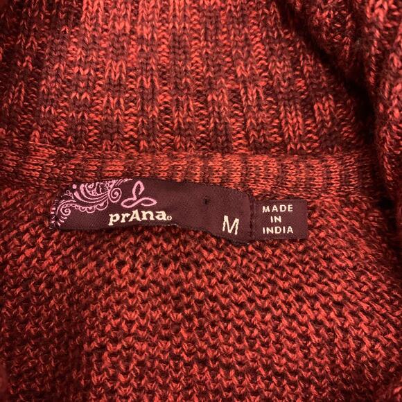 Prana Dress Women M Terracota Archer Sweater Pockets Snap Buttons Mock Neck - Picture 3 of 9